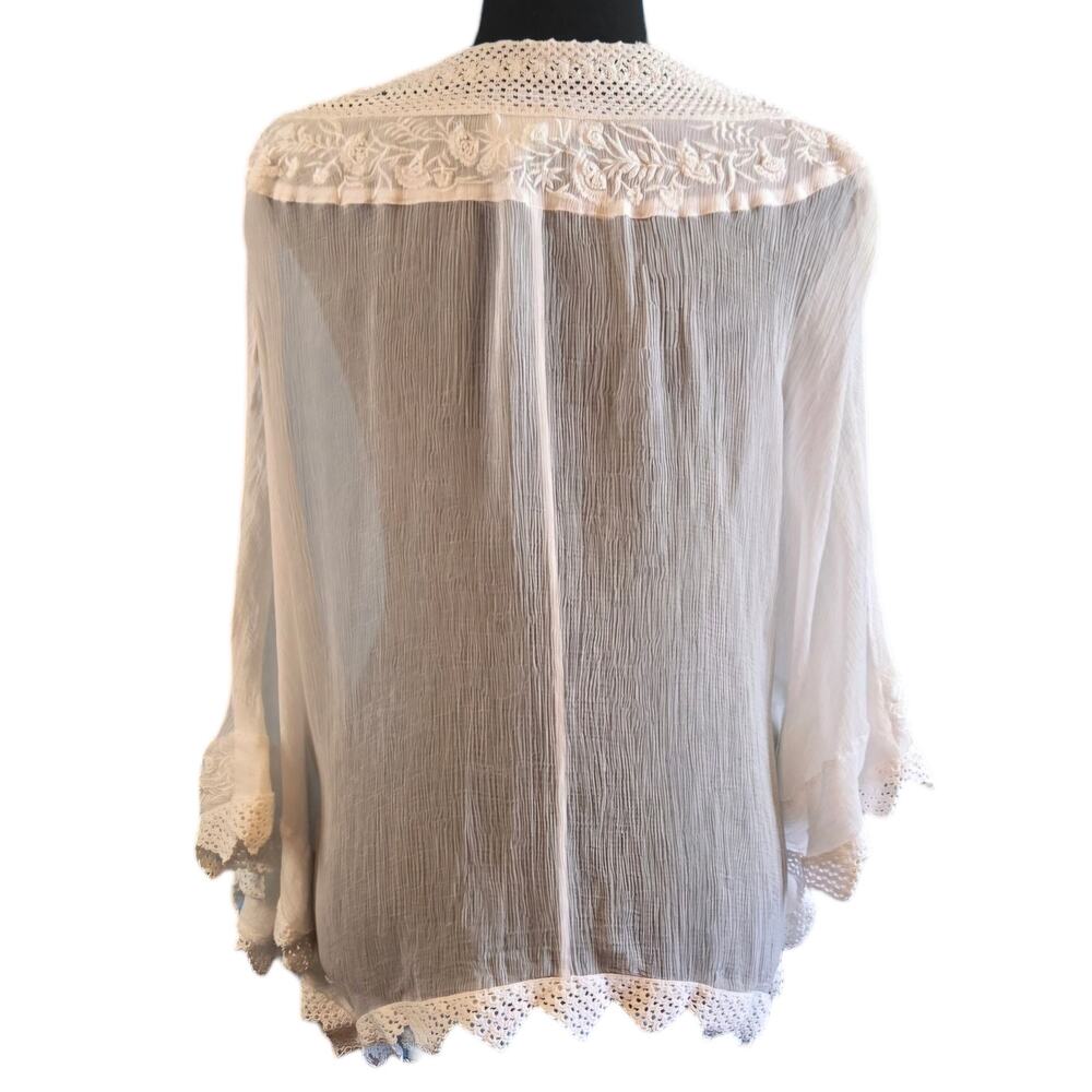 Maeve Batwing Gauze Top Size Medium - Picture 2 of 7